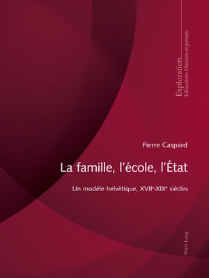 cover image of La famille, l'école, l'État